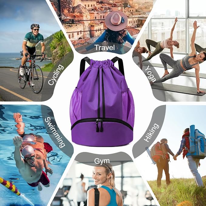Hoedia Sports Drawstring Backpack - Image 9