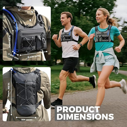 Criuage USA Original Patent Running Hydration Vest Backpack, Lightweight Chest - Image 6