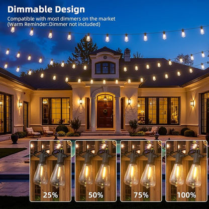 FOOMAN LED Outdoor String Lights, 100FT Outside Waterproof Patio Lights - Image 7