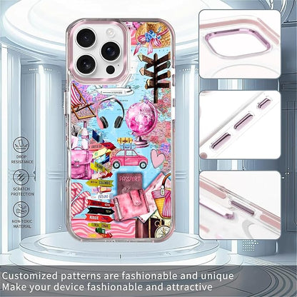 Case for iPhone 16 Pro Max, Cover Holiday Trip World Map Phone Case Design，for - Image 2