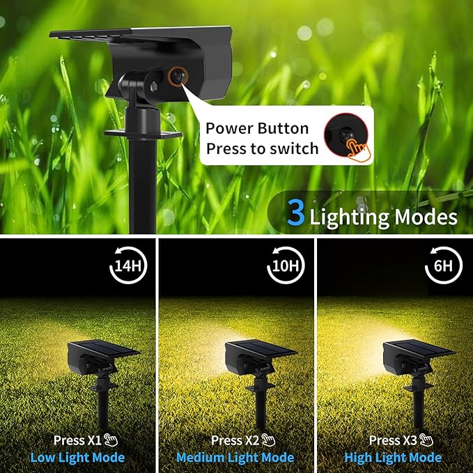 Tadyreal Solar Spot Lights Outdoor 10 Pack, Solar Landscape Spotlights - Image 4