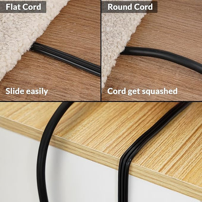 Elecan Flat Plug Extension Cord 2 Ft 2 Pack - Image 4