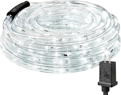 Lighting EVER 33ft 240 LED Outdoor Rope Lights Cool White 6000K, 24 V by LightingEVER