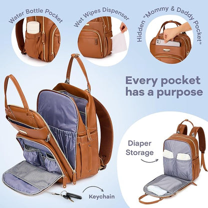 RUVALINO Diaper Bag Backpack, Large Capacity, Waterproof - Image 3