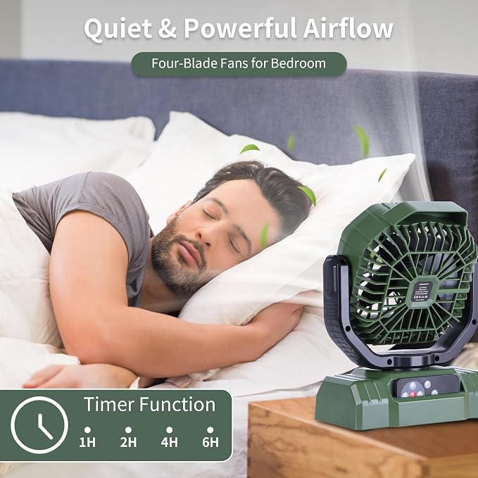 AVV 20000mAh High Speed Portable Camping Rechargeable Fan - Image 5