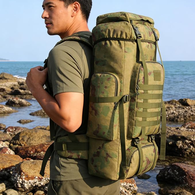 Hiking Backpack for Men 70L/100L Camping Backpack Military Rucksack Molle 3 - Image 7