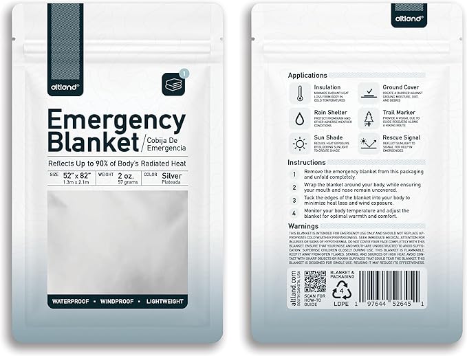 Altland 250 Pack of Emergency Blankets - Image 2
