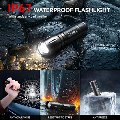 LETMY Tactical Flashlight S2000-2 Pack Bright Military Grade LED Flashlights - Image 6