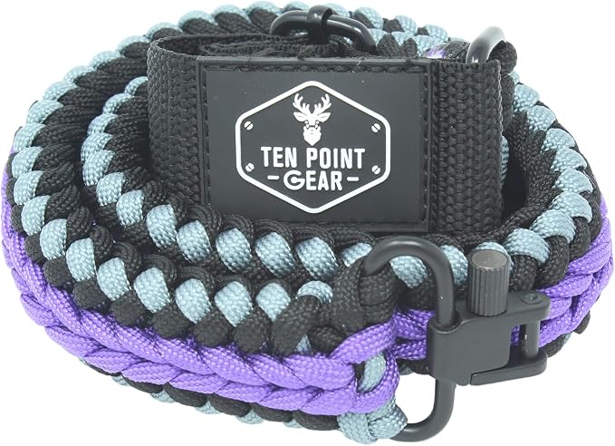 Extra Wide Gun Sling Paracord 550 Adjustable w/Swivels by Ten+Point+Gear