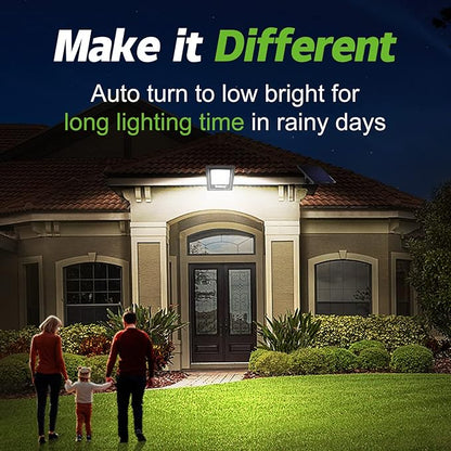 intelamp Solar Lights Outdoor, 4400mAh Solar Powered Flood Lights, Security - Image 2