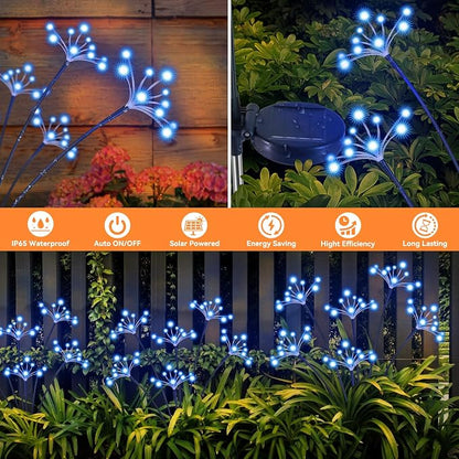 Solar Garden Lights 2 Pack Waterproof Solar Swaying Starburst Light Outdoor - Image 5
