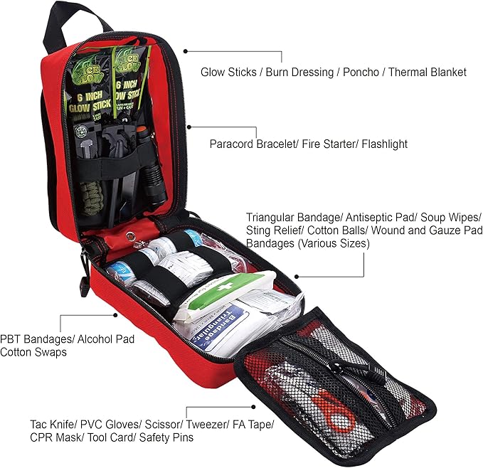 EVERLIT 250 Pieces Survival First Aid Kit IFAK EMT Molle Pouch Survival Kit - Image 3