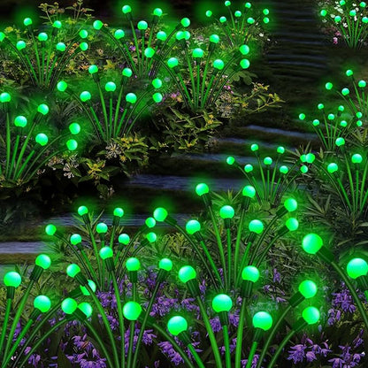 Kohlrabi Solar St Patricks Day Lights Outdoor, 4 Pack 32 LED Solar Green - Image 6