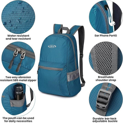 G4Free 20L Lightweight Packable Backpack Travel Hiking Daypack Foldable Backpack - Image 3