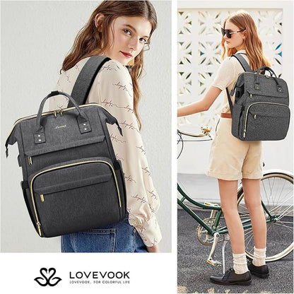 LOVEVOOK Laptop Backpack for Women, 18 Inch Professional Womens Travel Backpack - Image 6