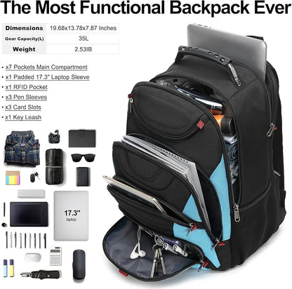 Boavan Laptop Backpack for men, 17.3 inch Laptop Bag - Image 5