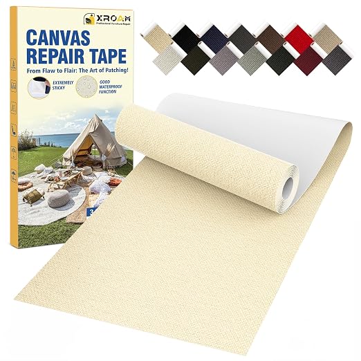 Canvas Repair Tape, 3.2 x 63 Inch Waterproof Heavy Duty Fabric Tape by ProfessionalFurnitureRepair