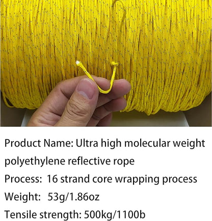 Dyneema Reflective Rope -2mm 400kg Fracture Strain - Image 3