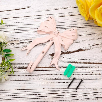 Pink Bow Hook Room Decor, Cute Coquette Bow Knot Wall Hooks Sweet Multi-Purpose - Image 3