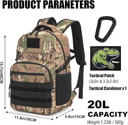 Kids Tactical Backpack Army Molle Bookbag Military Boys Backpack - Image 2