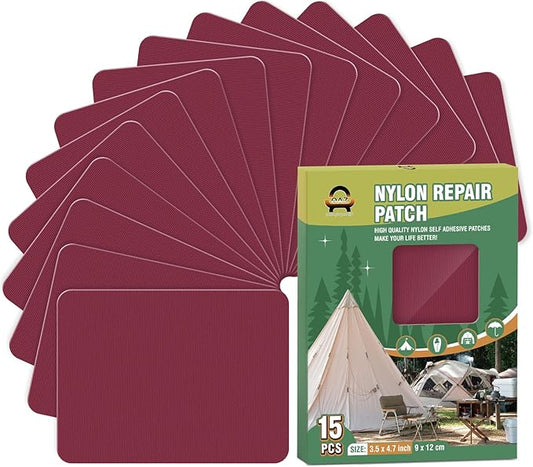 OAZ 15 Pieces 3.5 x 4.7 inch Nylon Repair Patches Nylon Fabric Patch by OAZ