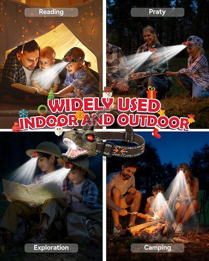 LED Dinosaur Headlamp for Kids, Children's Toy Flashlight T-Rex Dinosaur Toys - Image 4