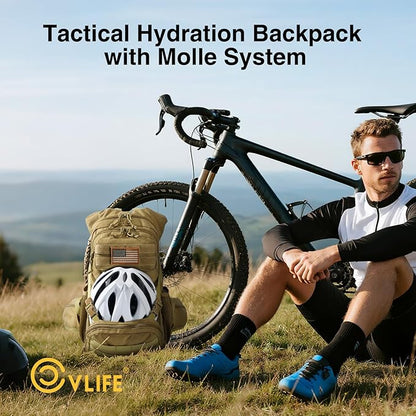 CVLIFE Hydration Backpack with 3L TPU Tactical Water Bladder, 22L Hiking - Image 4