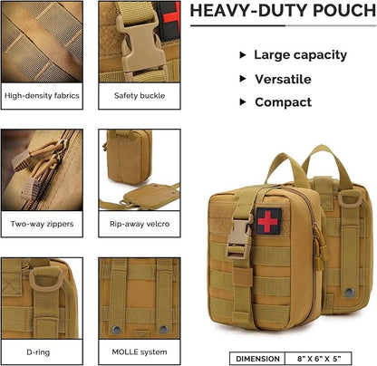 IFAK Trauma First Aid Kit Molle Pouches Emergency Survival Kit - Image 3