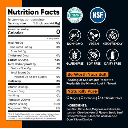 Venture Pal High Sodium Electrolyte Powder Packets | Sugar Free Hydration Drink - Image 8