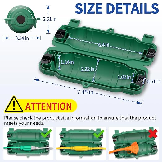 3 Pack Outdoor Extension Cord Safety Cover - Image 2