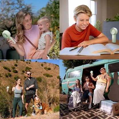 JISULIFE Portable Handheld Turbo Fan, 4000mAh USB Rechargeable Personal Battery - Image 6