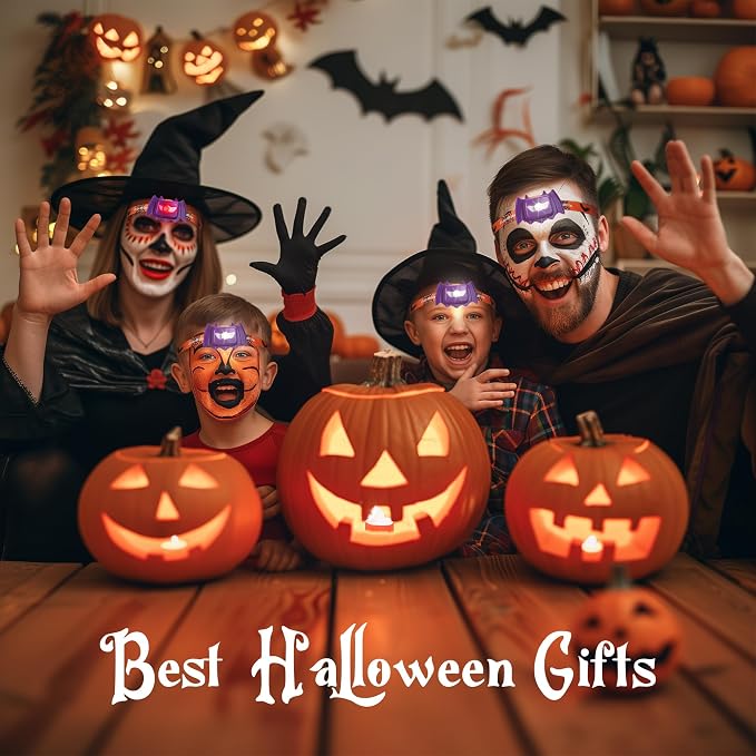 EverBrite Halloween Bat Headlamps Halloween Gifts, 5 Pack Head Lamps - Image 7