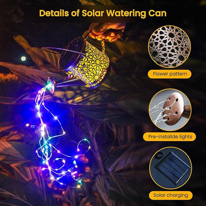 Solar Lights Outdoor Decorative, Metal Solar Watering Can Lights Waterproof - Image 7