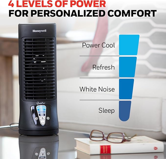Honeywell QuietSet Personal Table Fan, Oscillating Personal Desk Fan - Image 3