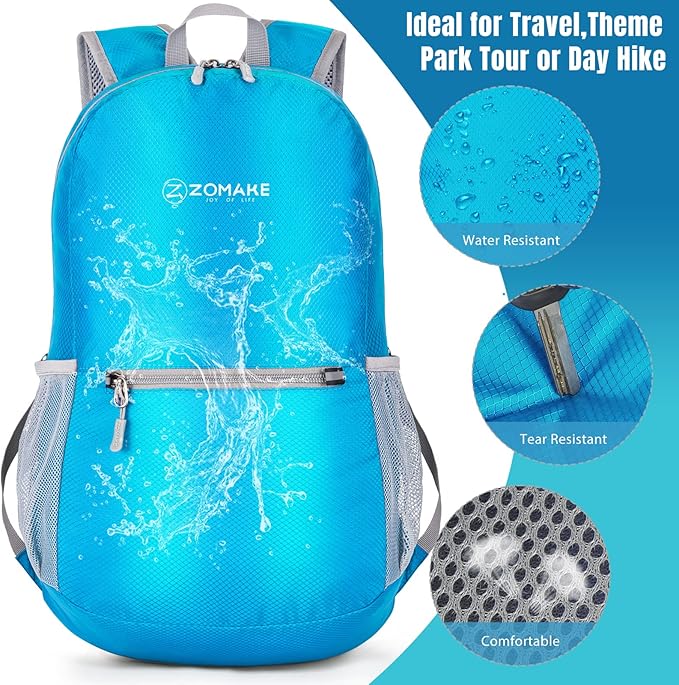 ZOMAKE Ultra Lightweight Hiking Backpack 20L, Packable Small Backpacks Water - Image 4