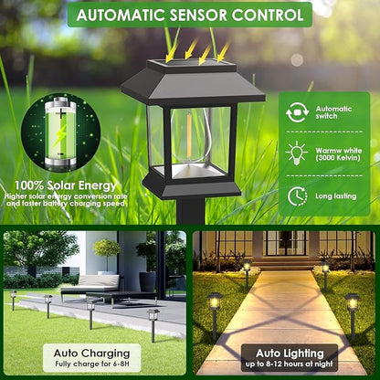 Benany Solar Outdoor Lights, 12 Pack Solar Pathway Lights Waterproof, Landscape - Image 5