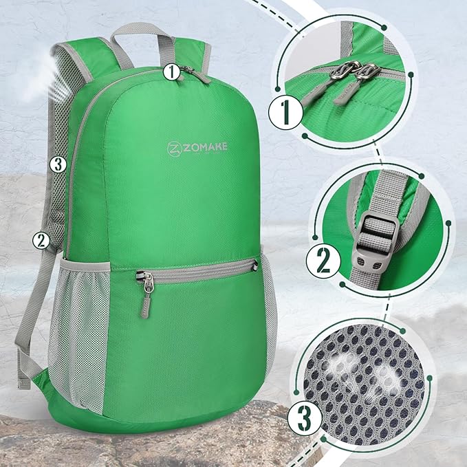 ZOMAKE Ultra Lightweight Hiking Backpack 20L - Image 5