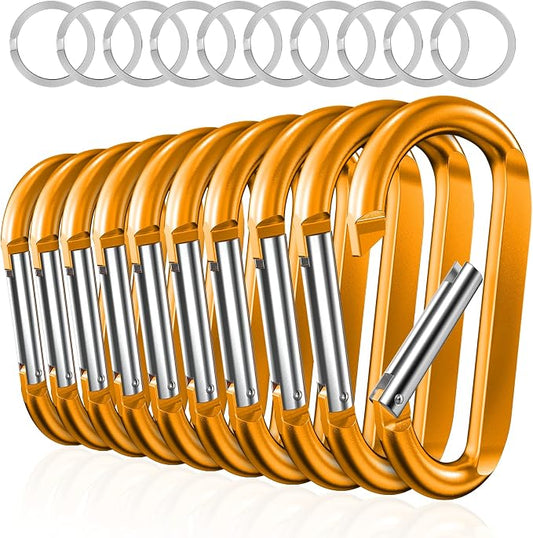 sprookber 3" Carabiner Clip Keychain, D Ring Caribeaner Clip, Key Clip by Sprookber