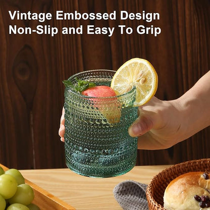 ZMOWIPDL Vintage Glassware Drinking Glasses Set of 12, Light Blue 12oz & 15oz - Image 5