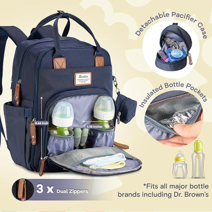 RUVALINO Diaper Bag Backpack, Diaper Changing Totes, Waterproof and Stylish - Image 3