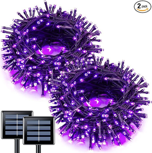JMEXSUSS 2 Pack Solar String Lights Outdoor Waterproof, Total 66 FT 200 LED by JMEXSUSS