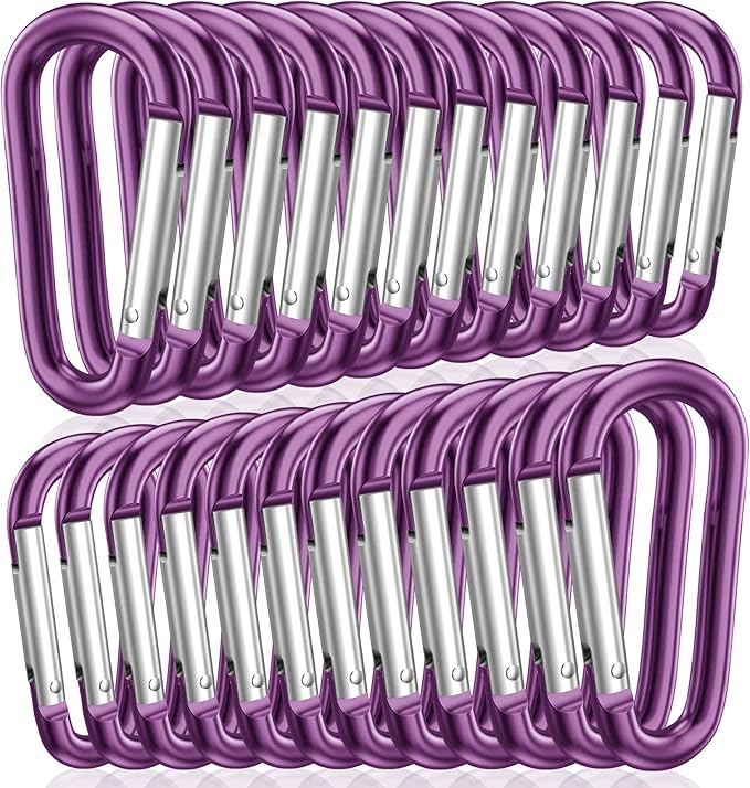 STURME 2" Aluminum D Ring Carabiners Clip D Shape Spring Loaded Gate Small by STURME