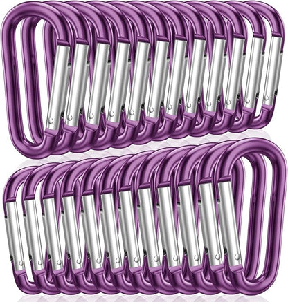 STURME 2" Aluminum D Ring Carabiners Clip D Shape Spring Loaded Gate Small by STURME