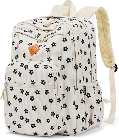 ZORFIN 26L Backpack for College, and Travel: Corduroy Bookbag by ZORFIN-SimpleYetChic