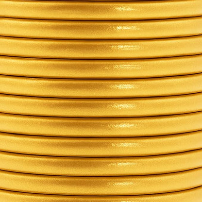 Mandala Crafts Round Genuine Gold Leather Cord - Image 3