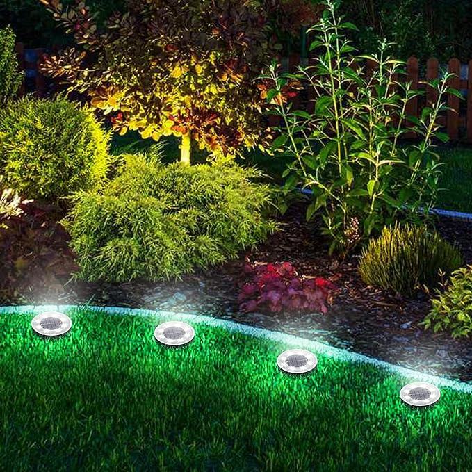 Joomer Solar Ground Lights, 12 Pack 8 LED Solar Lights Outdoor Waterproof IP68 - Image 7
