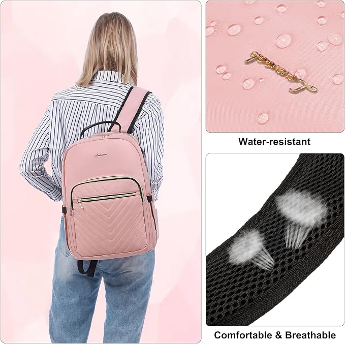 LOVEVOOK Laptop Backpack for Women 15.6 inch, Cute Womens Travel Purse - Image 8
