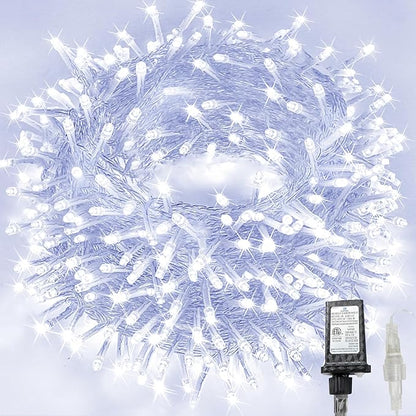 240LED 88Ft Connectable String Lights Indoor Outdoor Clear Wire | Cool White by KAQ