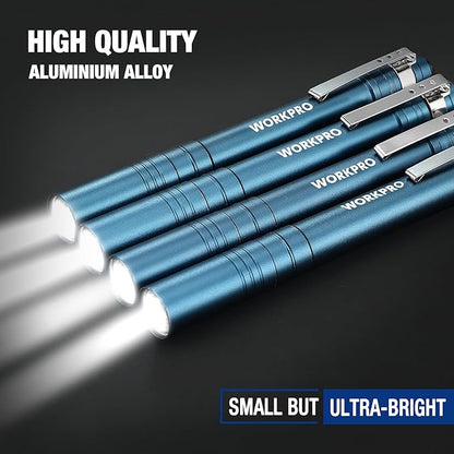 WORKPRO LED Pen Light, Aluminum Pen Flashlights, Pocket Flashlight - Image 3