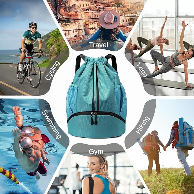 Hoedia Sports Drawstring Backpack - Image 9
